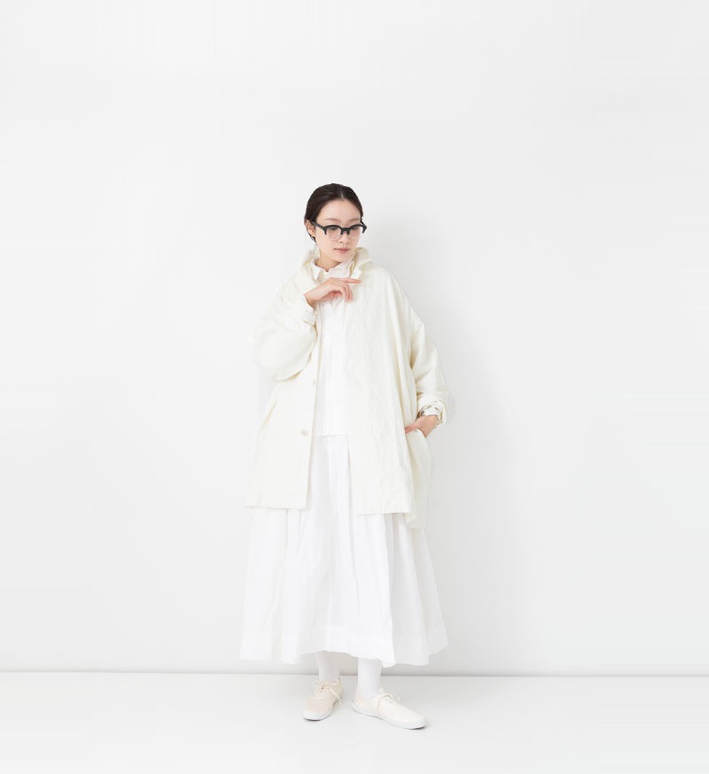 Veritecoeur ウール トラペーズライン ショートコート ゆったり Veritecoeur (ヴェリテクール) トラペーズラインショートコート