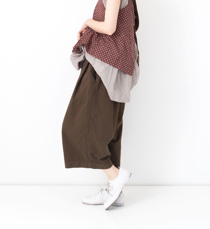 ms Veritecoeur(ヴェリテクール)クロップド パンツ Veritecoeur｜Veritecoeur ヴェリテクール ST-063 ギャザーパンツ