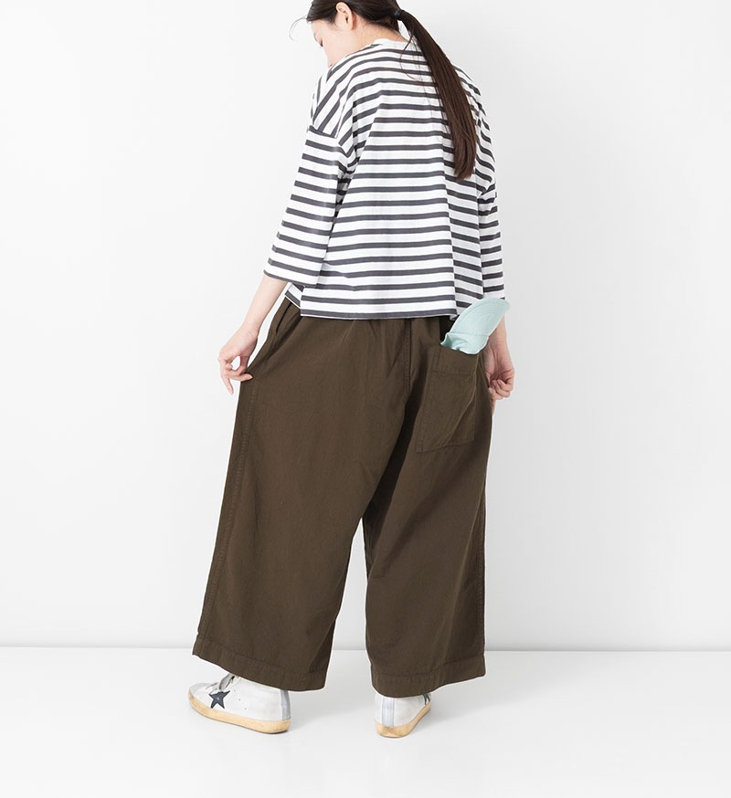 ms Veritecoeur(ヴェリテクール)クロップド パンツ Veritecoeur｜Veritecoeur ヴェリテクール ST-063 ギャザーパンツ