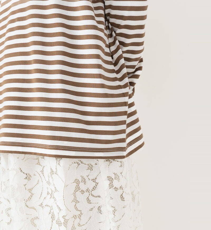 Veritecoeur_Ligne<br>NT-130<br>ボーダーカットソー