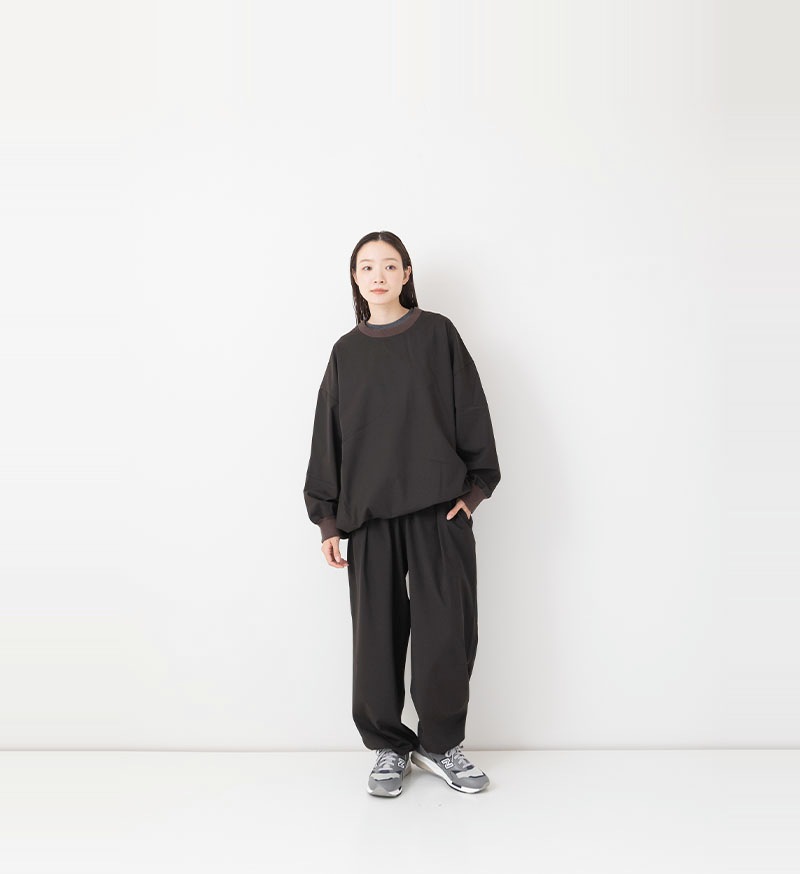 パンツ mdk イージーケア/接触冷感】スマートシャンブレー フルレングス