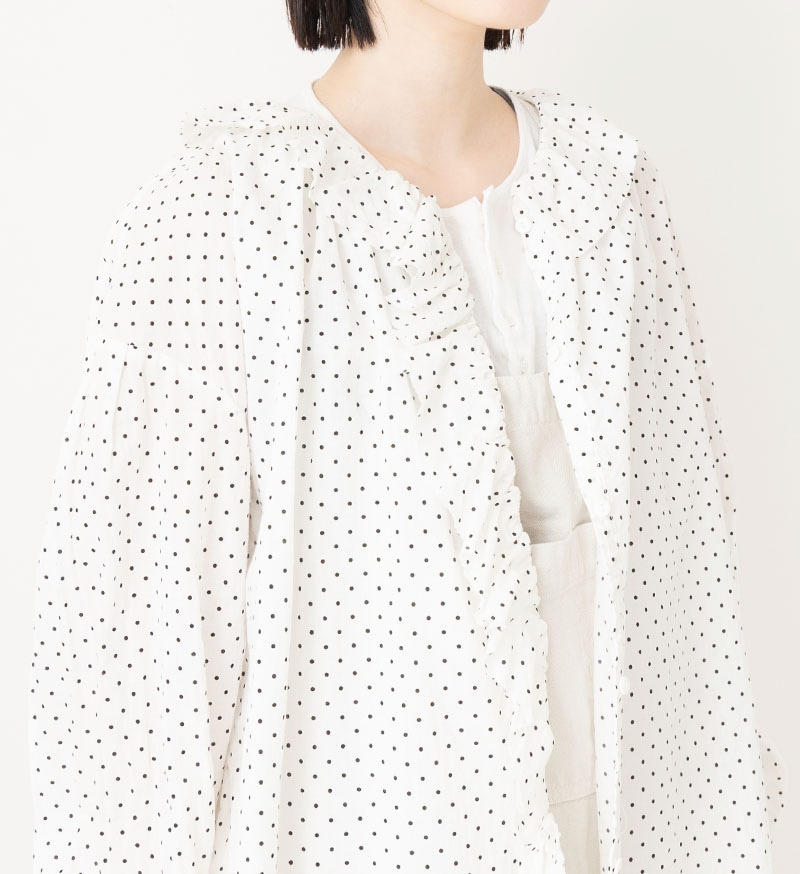 LTD-201<br>ドットフリルブラウス