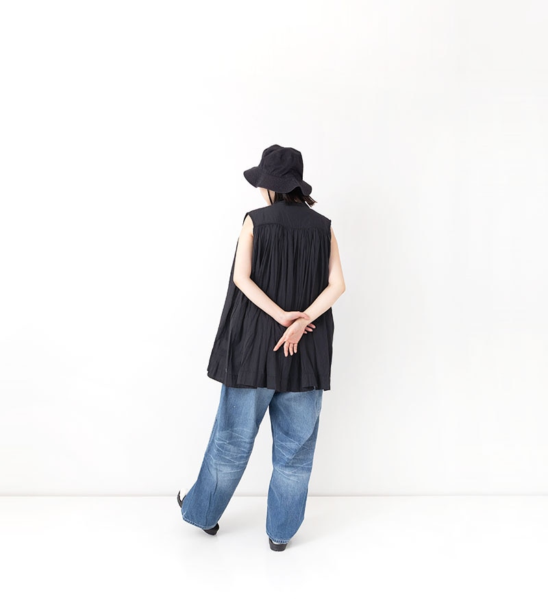ST-098S<br>スリーブレスギャザーブラウス *Short