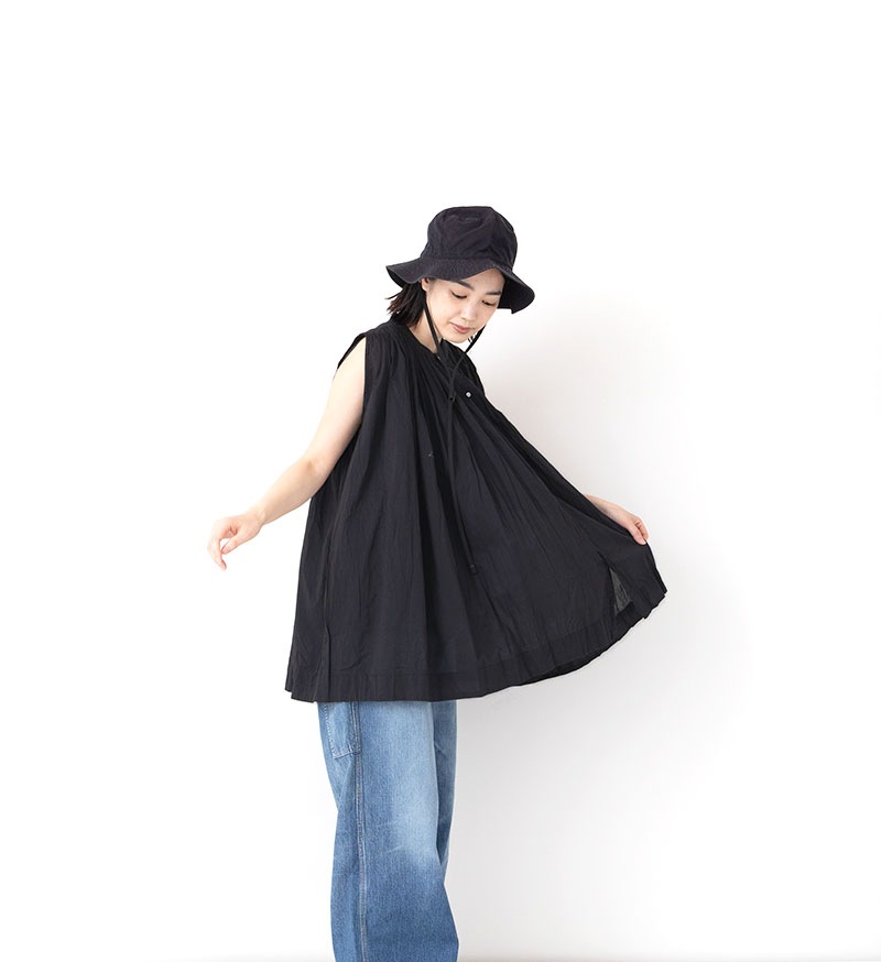 ST-098S<br>スリーブレスギャザーブラウス *Short