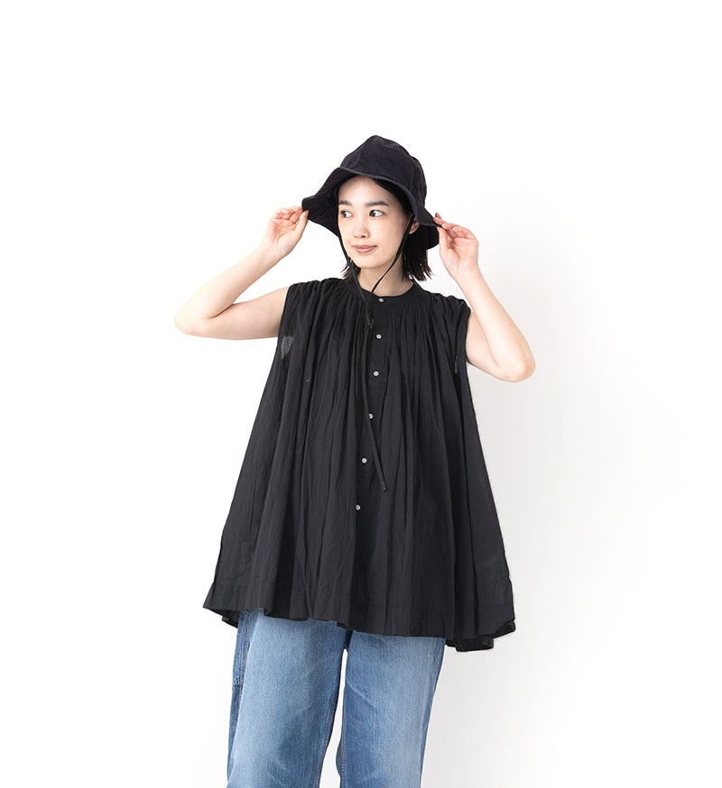 ST-098S<br>スリーブレスギャザーブラウス *Short