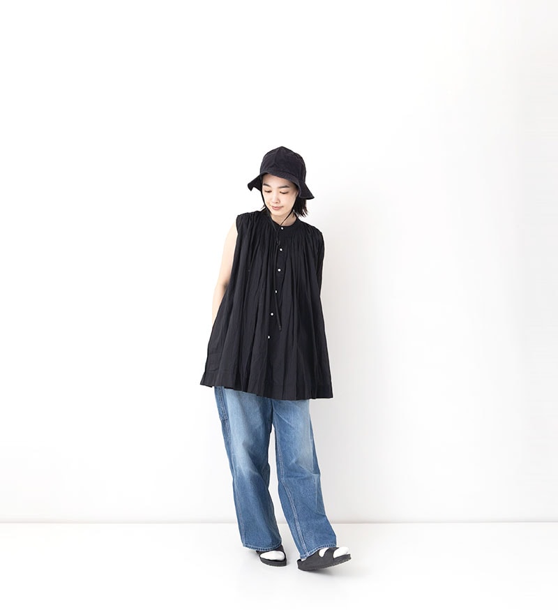 ST-098S<br>スリーブレスギャザーブラウス *Short - BASIC
