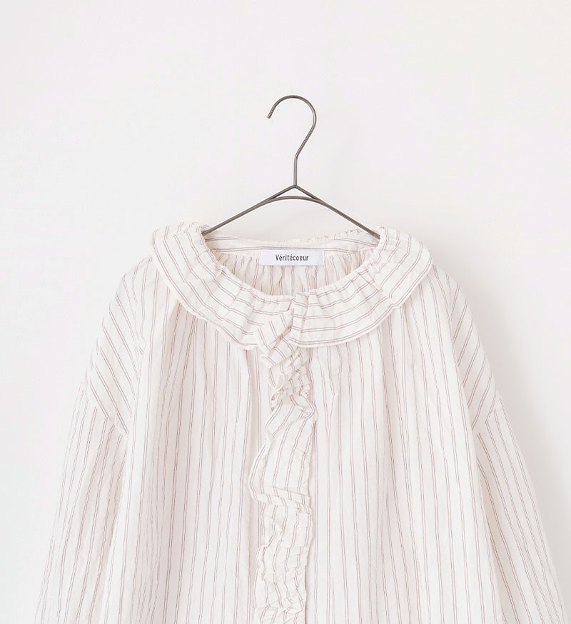 LTD-203<br>ストライプフリルブラウス