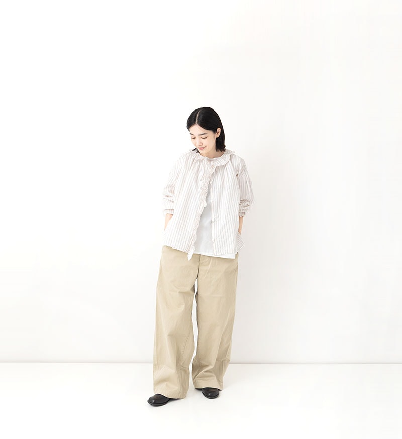 LTD-203<br>ストライプフリルブラウス