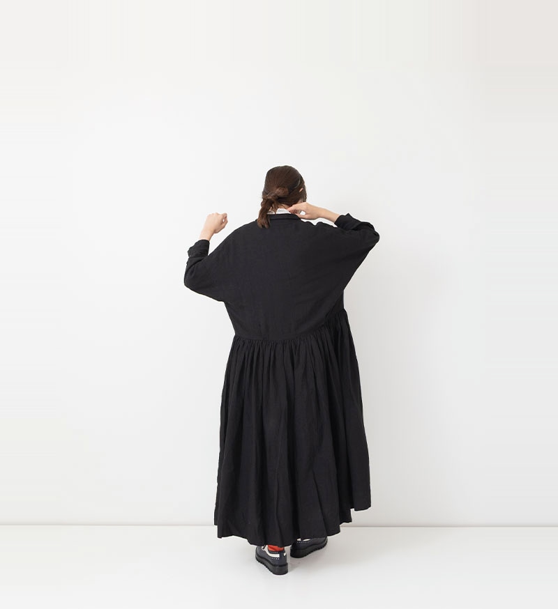 Veritecoeur 切替ギャザーワンピース Veritecoeur online 限定※<br>NT-102J<br>リネン切替ギャザー