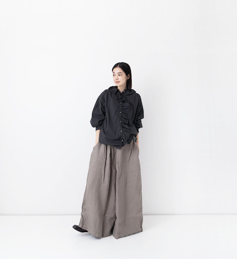 yuki 様　FORFORMO フォルフォルモ フリル ブラウス ネイビー trim_ofcrs_item6c356b9af07011f