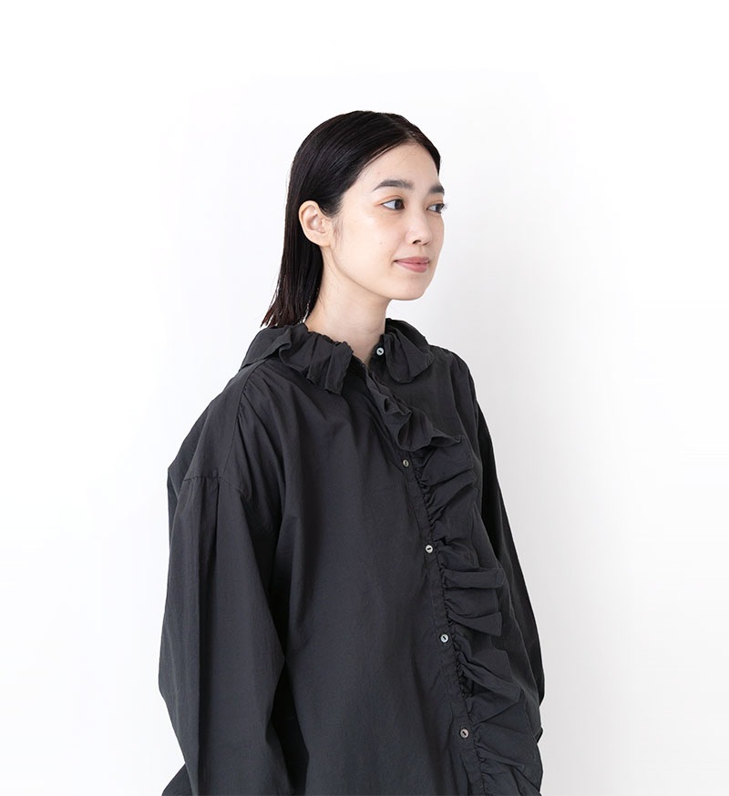 tricot COMME des GARCONS フリルブラウス 訳あり 黒 tricot COMME des GARCONS フリルシャツ ブラック M - メルカリ