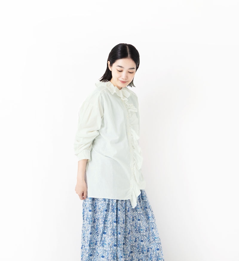 yuki 様　FORFORMO フォルフォルモ フリル ブラウス ネイビー trim_ofcrs_item6c356b9af07011f