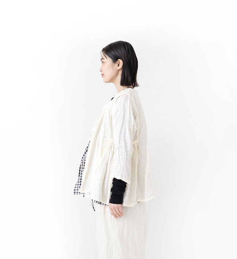 《FLAGSHIP STORE》&《ONLINE STORE》<br>VC-2831A<br>リネンカシュクールブラウス