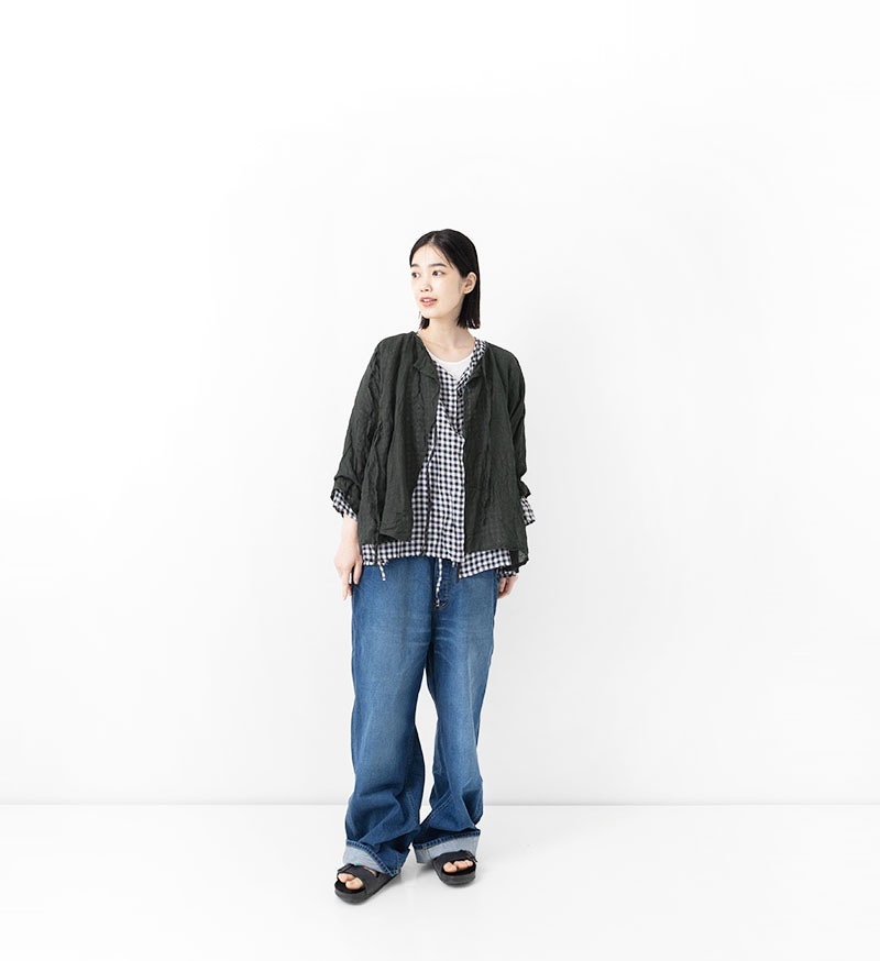 《FLAGSHIP STORE》&《ONLINE STORE》<br>VC-2831A<br>リネンカシュクールブラウス