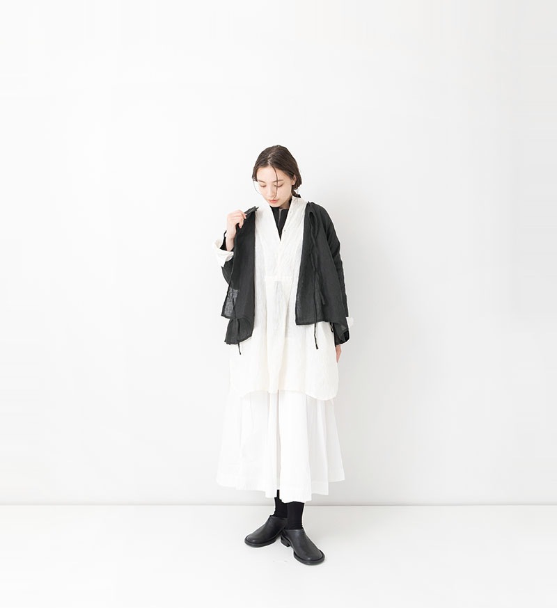 美品　outil リネンカシュクールブラウス　DARK GREEN studio CLIP（スタディオクリップ） ブラウス シャツ 「natural by