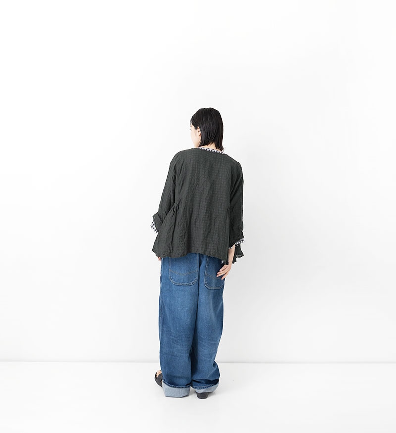 《FLAGSHIP STORE》&《ONLINE STORE》<br>VC-2831A<br>リネンカシュクールブラウス