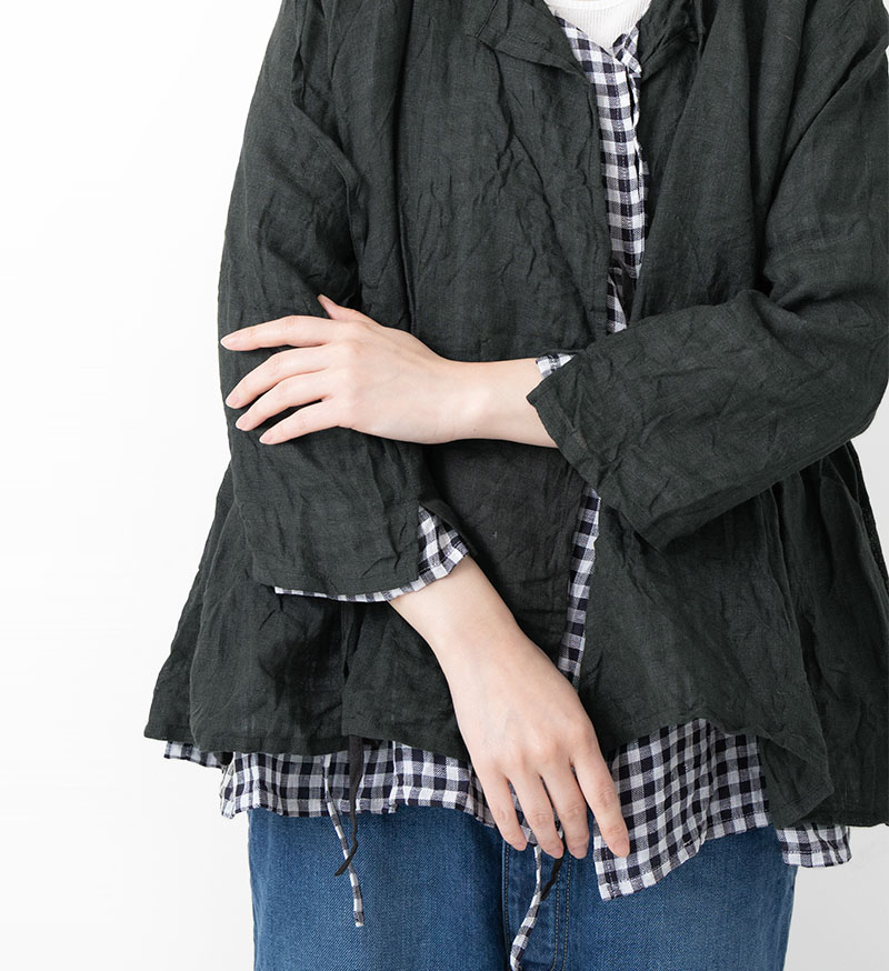 《FLAGSHIP STORE》&《ONLINE STORE》<br>VC-2831A<br>リネンカシュクールブラウス