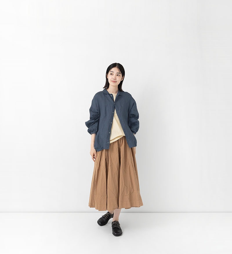 VC-2840<br>墨染めリネンシャツジャケット - COLLECTION - Veritecoeur