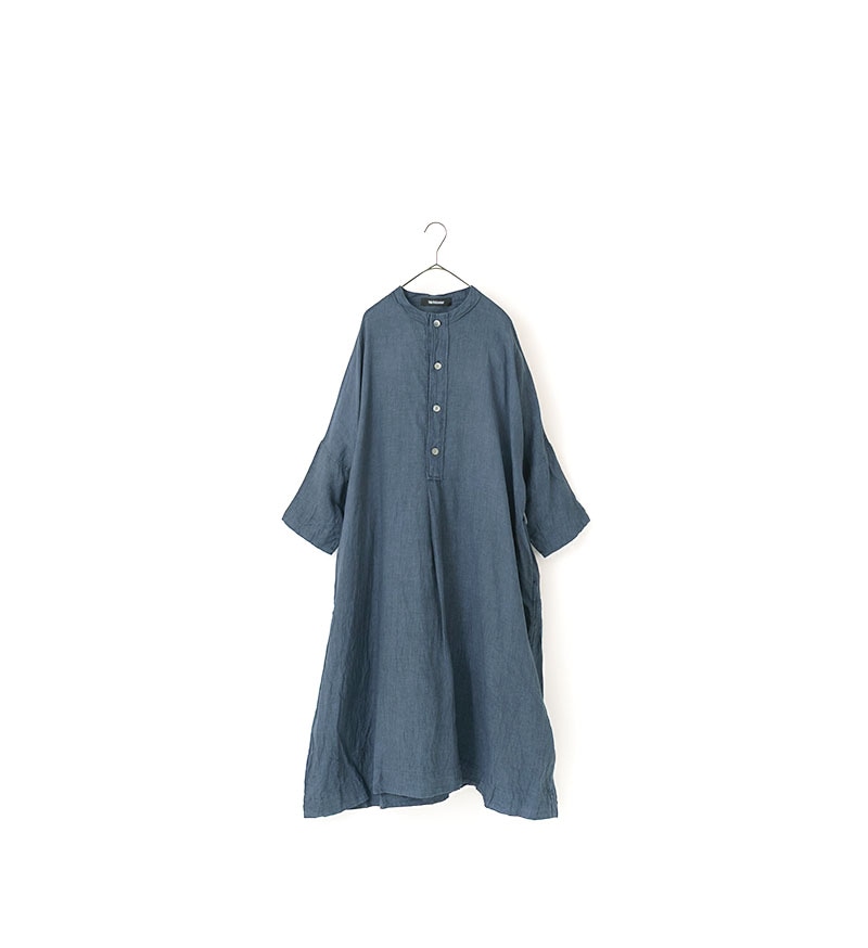 VC-2841<br>墨染めリネンヘンリーネックワンピース - COLLECTION