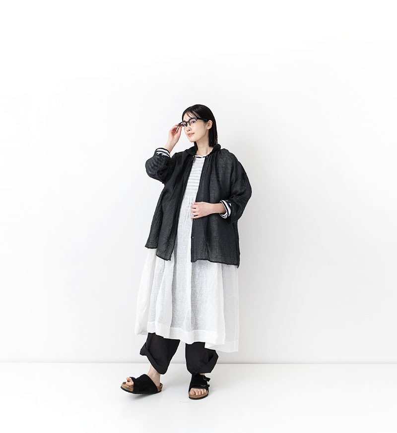 VC-2842<br>リネンギャザーブラウス - COLLECTION - Veritecoeur