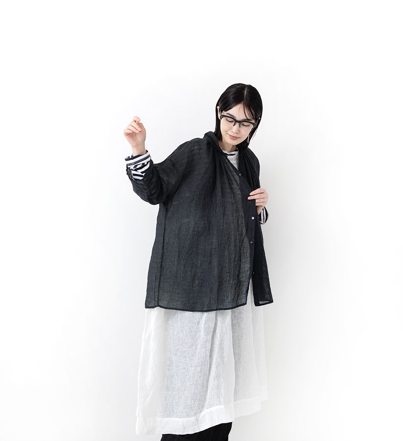 VC-2842<br>リネンギャザーブラウス - COLLECTION - Veritecoeur