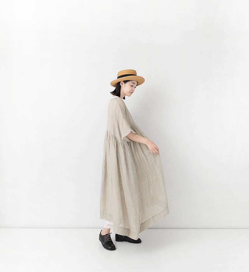 ☆VC-2843<br>リネンギャザーワンピース - COLLECTION - Veritecoeur