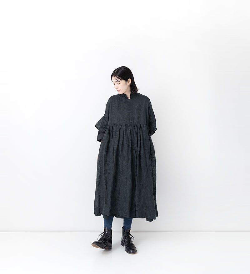 Veritecoeur リネンギャザーワンピース Veritecoeur｜※Veritecoeur online 限定※ 切替ギャザーワンピース / NT