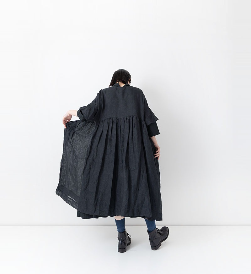 VC-2843<br>リネンギャザーワンピース - COLLECTION - Veritecoeur VC-2843<br>リネンギャザーワンピース - COLLECTION - Veritecoeur