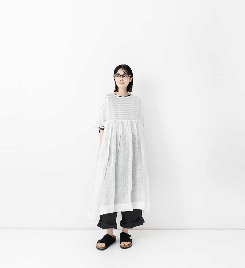 VC-2843<br>リネンギャザーワンピース - COLLECTION - Veritecoeur