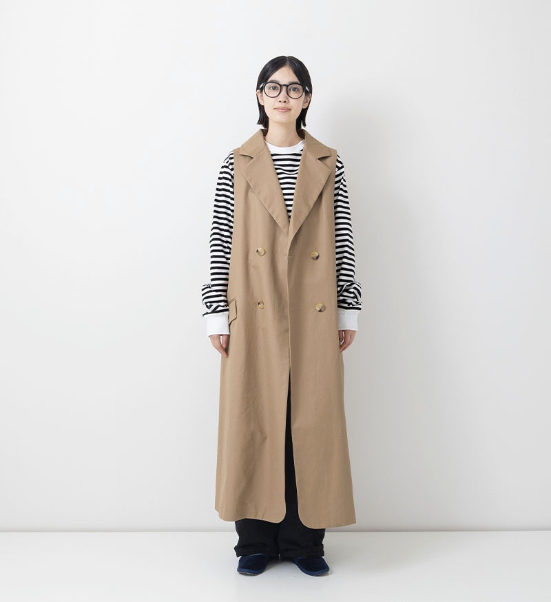 VC-2638 ベンタイルノースリーブコート - COLLECTION - Veritecoeur 