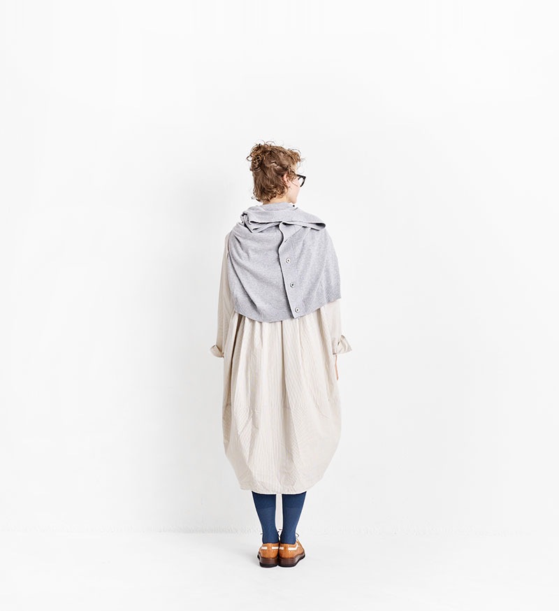 VC-2789<br>ストライプコクーンワンピース