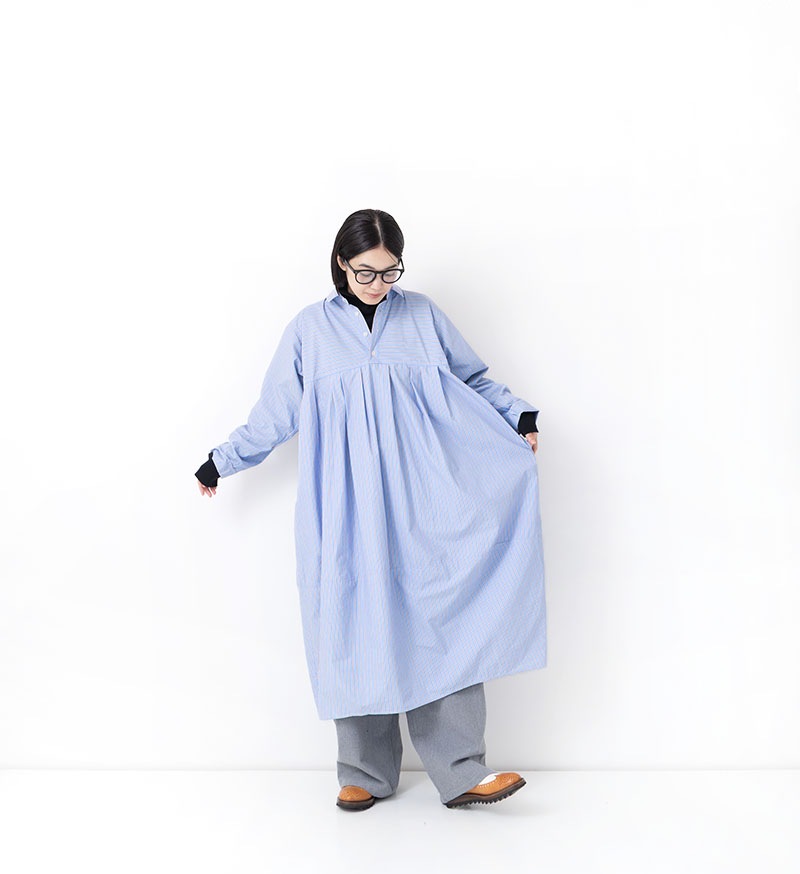 VC-2789<br>ストライプコクーンワンピース