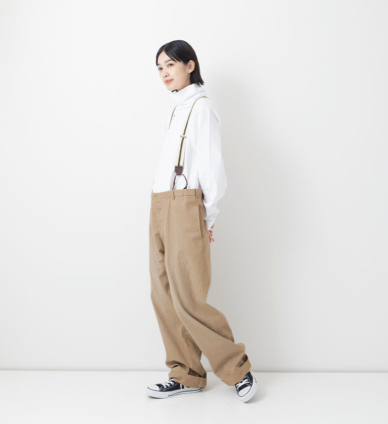【最高級】VETEMENTS ワイドペインターパンツM　ワーク　ベージュ　Wニー プーマ PUMA レディース ウインドクォーターパンツ HER ウーブン