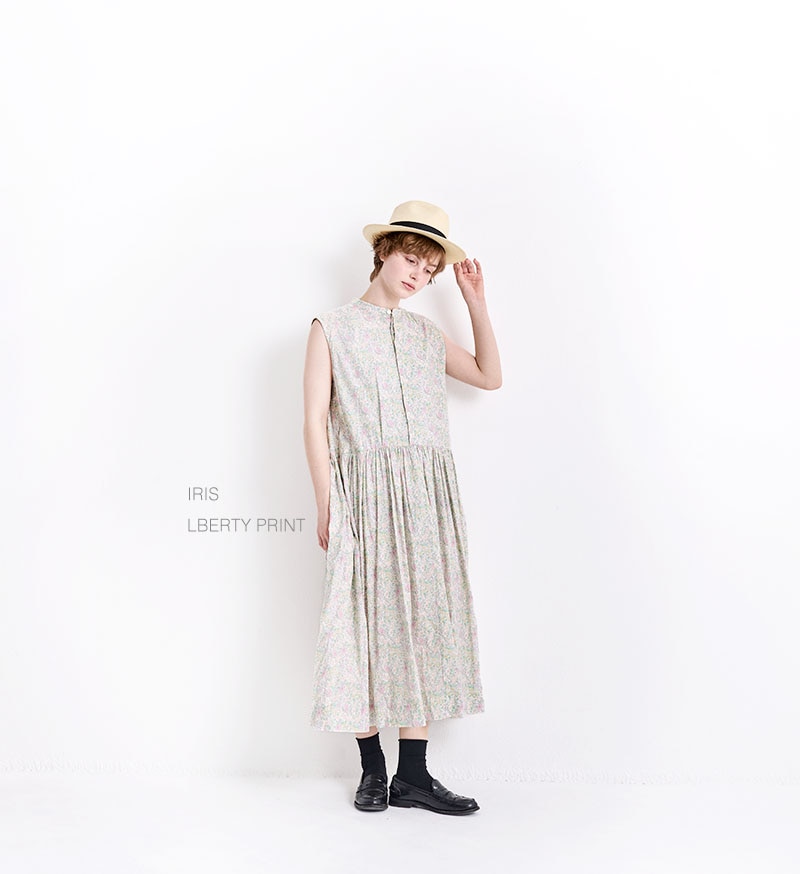 （きなこ）新品　リネン混ノースリデザインベスト　アイボリー Soi-e｜aranciato別注 コットン リネン ストライプ ノースリーブ