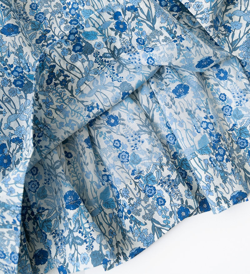 難あり　JaneMarpleノースリーブひざ丈ワンピース 王冠・宝石プリント VC-2848<br>LIBERTY PRINT ノースリーブワンピース - COLLECTION