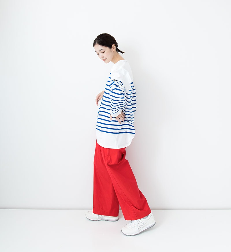 Veritecoeur コットンナイロン ストレートパンツ VC-2530U SALE】<br>VC-2530U<br>コットンナイロンストレートパンツ - Back