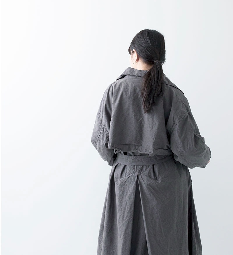 Véritécœur 黒 トレンチコート Fサイズ Veritecoeur ショートトレンチ ウール ギャバジン 2色 – CREER