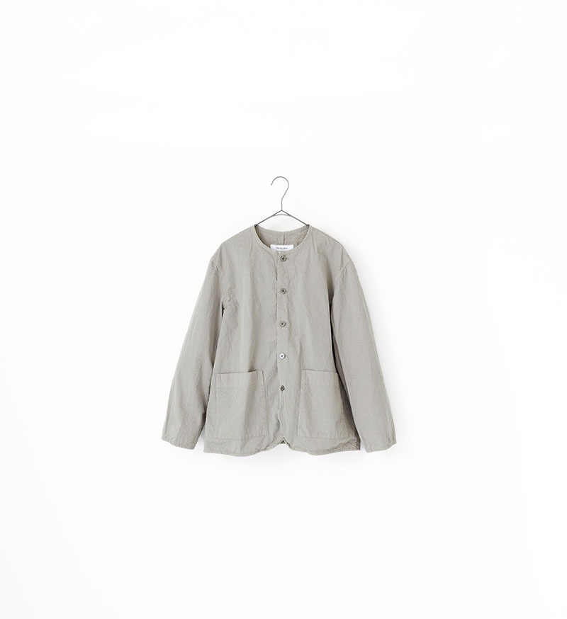 美品✨ヴェリテクール Veritecoeur コットンノーカラーシャツ グレー Veritecoeur(ヴェリテクール) Vegetable Dyeing ヨークシャツ MINT