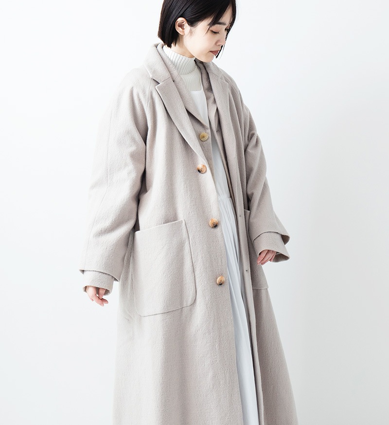 今期秋 定価6.1万 Veritecoeur ST-146 ウールロングコート 今期秋 定価6.1万 Veritecoeur ST-146 ウールロングコート
