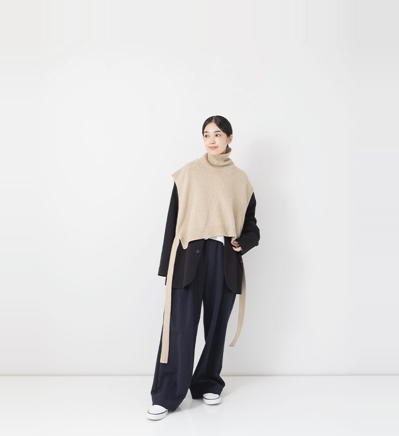 SALE】【12/3(水)21:00より販売】<br>NT-117 タートルニットベスト