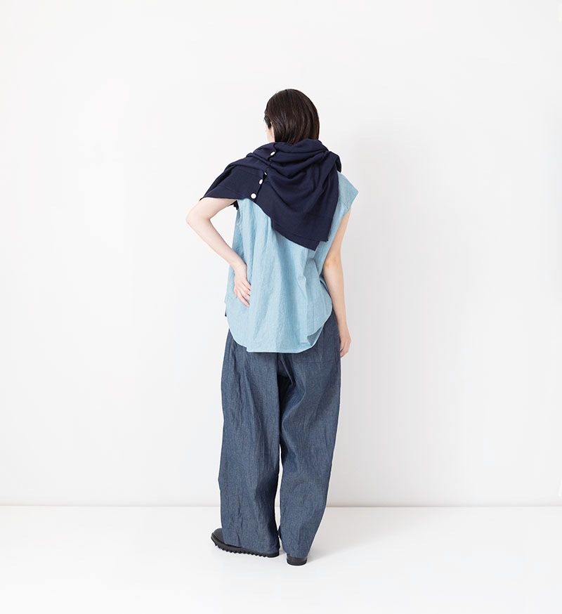 LTD-150<br>シャンブレーフリルブラウス