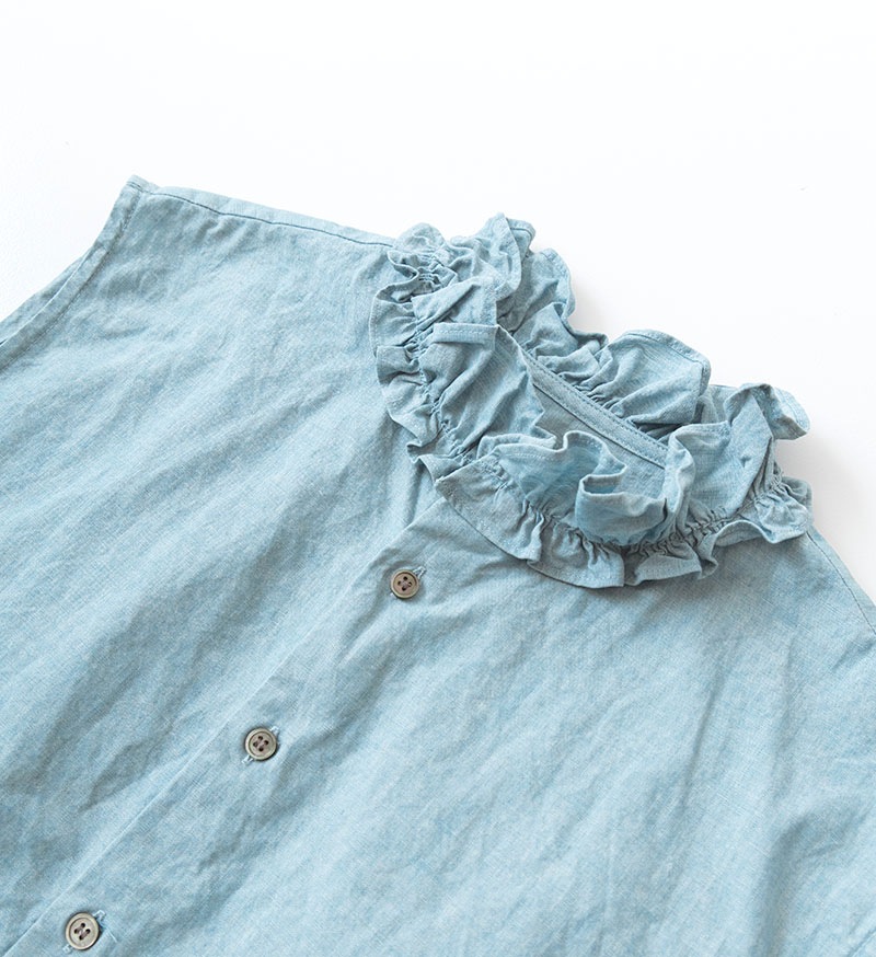 LTD-150<br>シャンブレーフリルブラウス