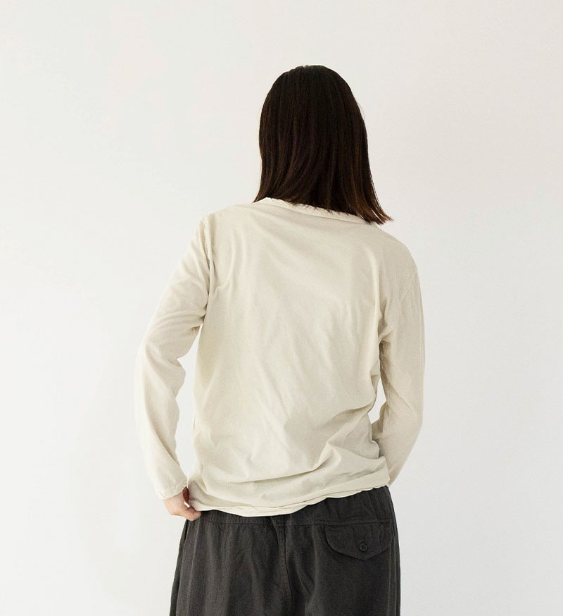 ST-068<br>強撚天竺クルーネックロングスリーブ
