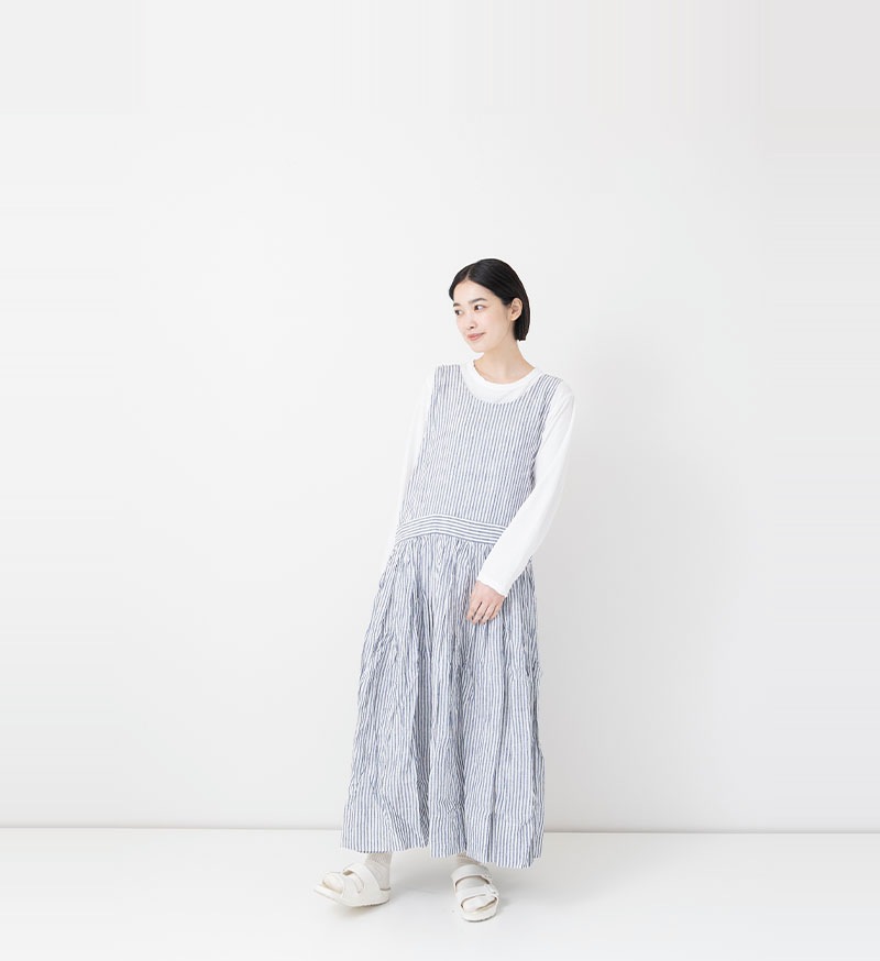 ST-068<br>強撚天竺クルーネックロングスリーブ