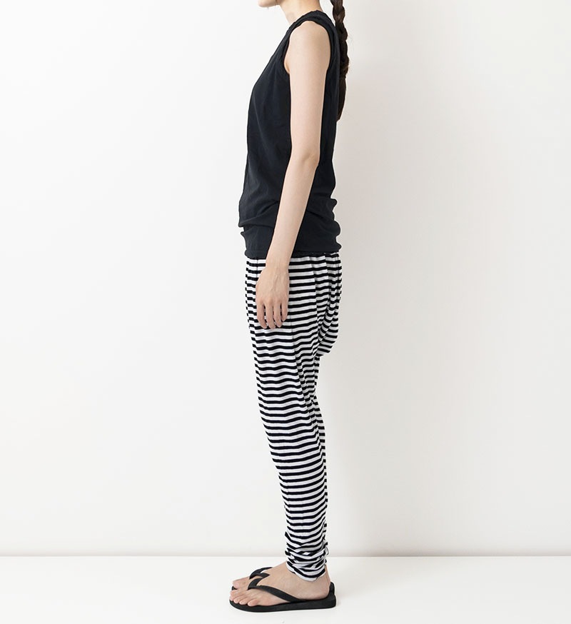 ST-069B<br> 強撚天竺サルエルパンツ / BLKBD