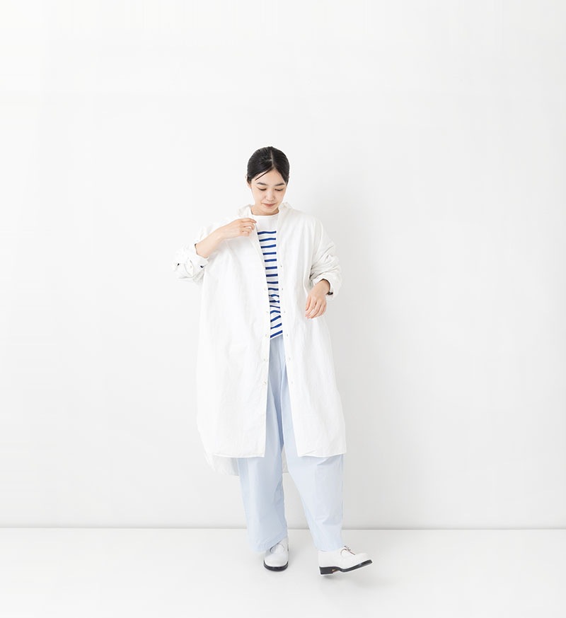 veritecoeur ロングシャツ ホワイト シャツワンピ ST-106 Veritecoeur / ST-106 ロングシャツ(1981Lady's)