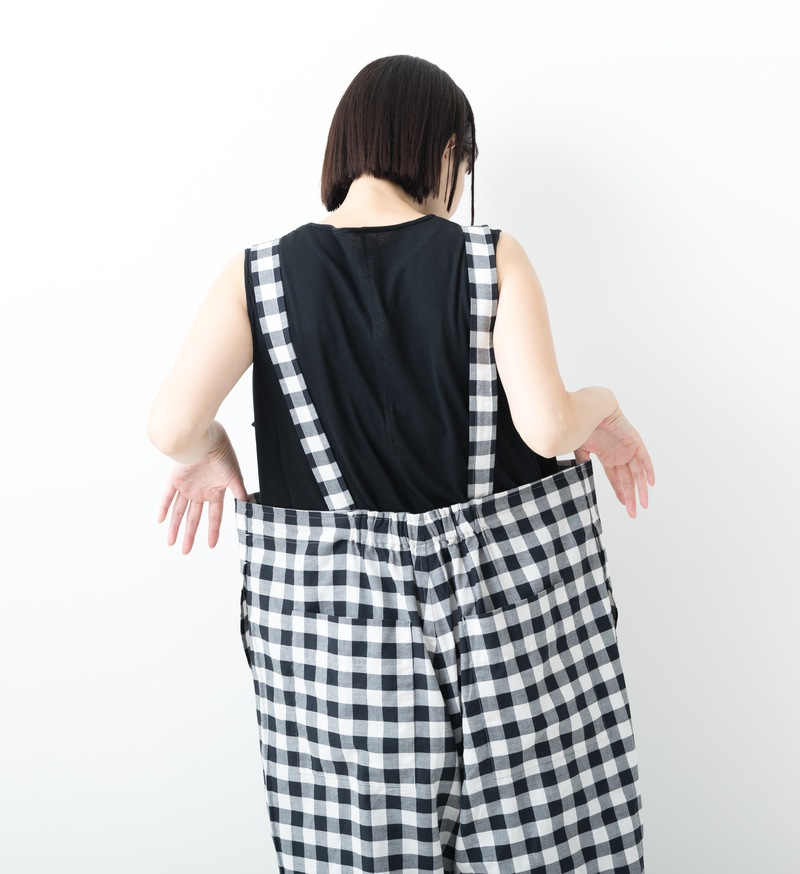 veritecoeurサスペンダーパンツ Veritecoeur (ヴェリテクール) サスペンダーデニムパンツ