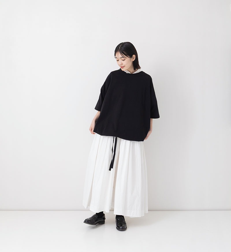 ヴェリテクール　シャーリングプルオーバー　vcc507 Veritecoeur ヴェリテクール｜シャーリング S/S PULL OVER BLACK