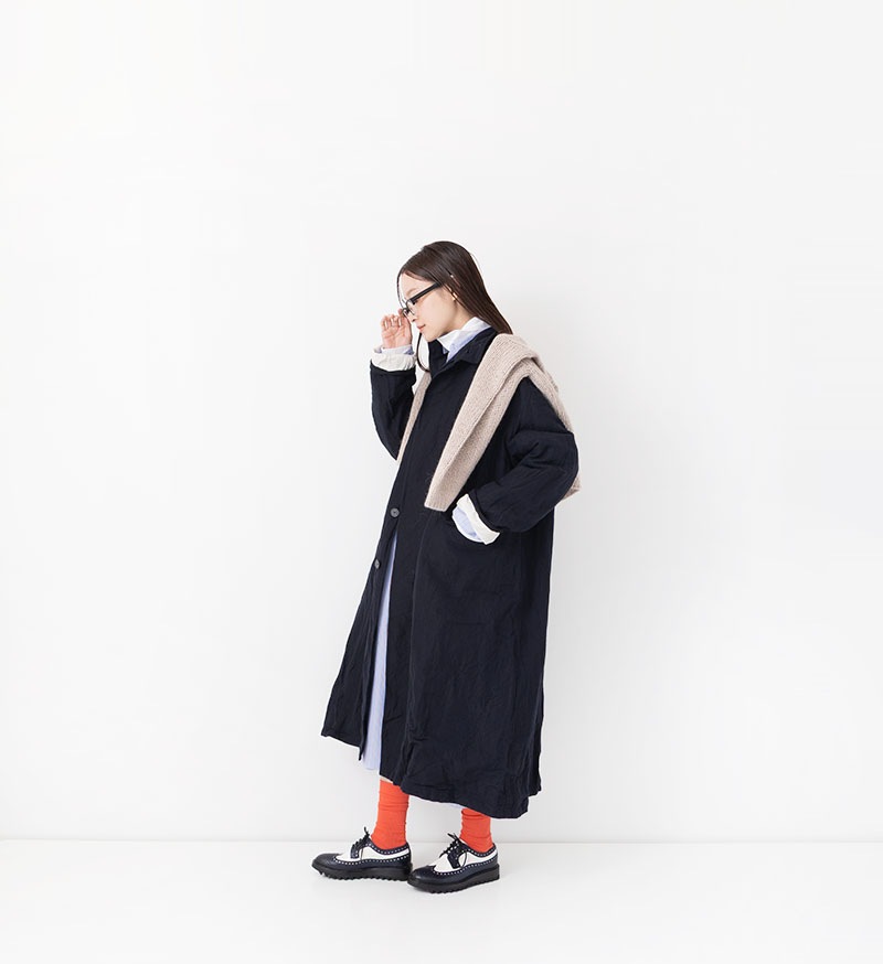 VC-2805<br>ウールリネンコート - COLLECTION - Veritecoeur(ヴェリテ