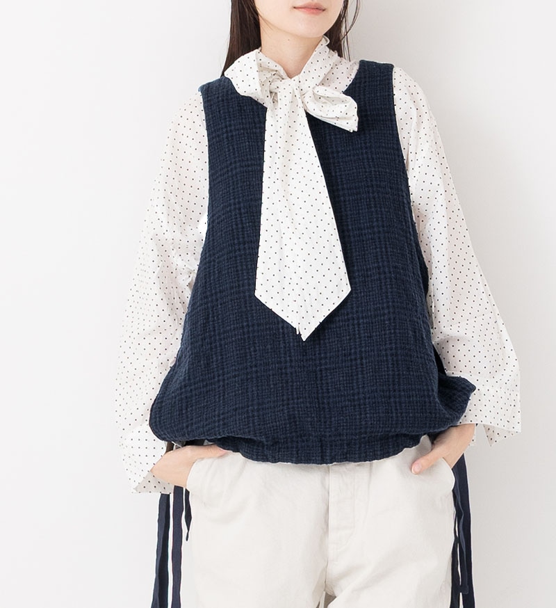 ヴェリテクール　グレンチェックリバーシブルベスト　vc-2806　試着のみ VC-2806<br>グレンチェックリバーシブルベスト - COLLECTION